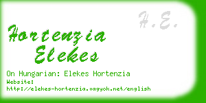 hortenzia elekes business card